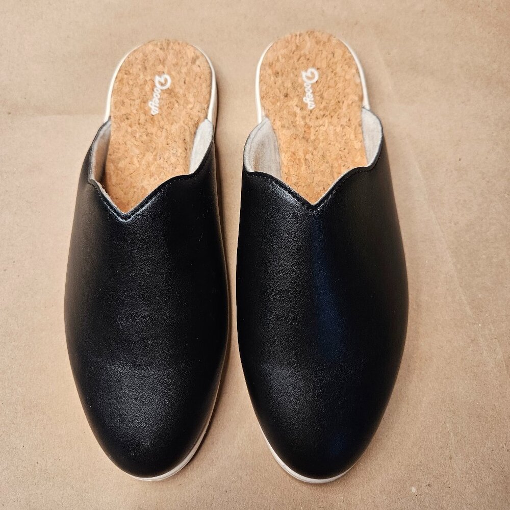 New Dooeys black house mules
